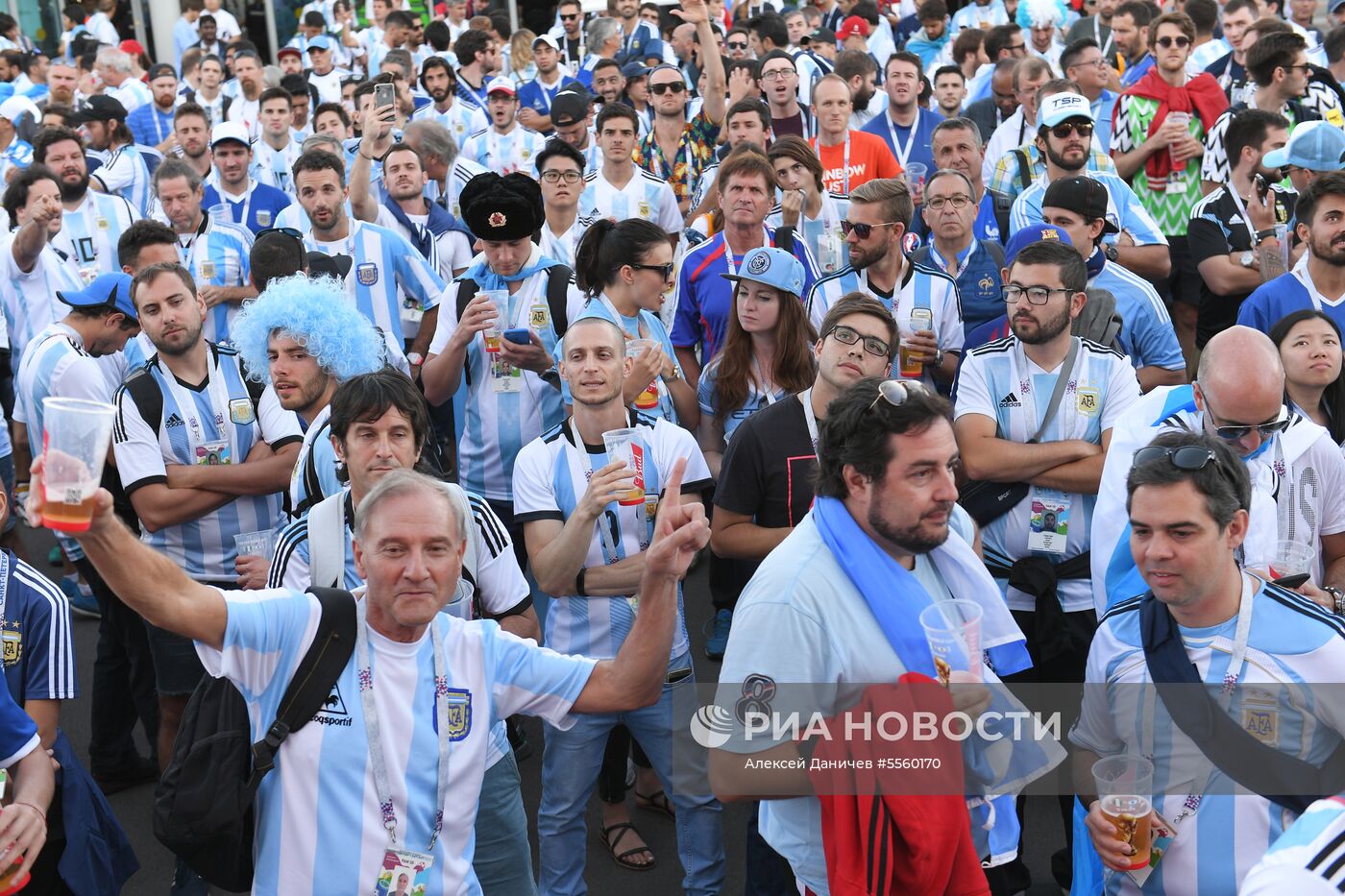 Болельщики перед матчем ЧМ-2018 по футболу между сборными Нигерии и Аргентины