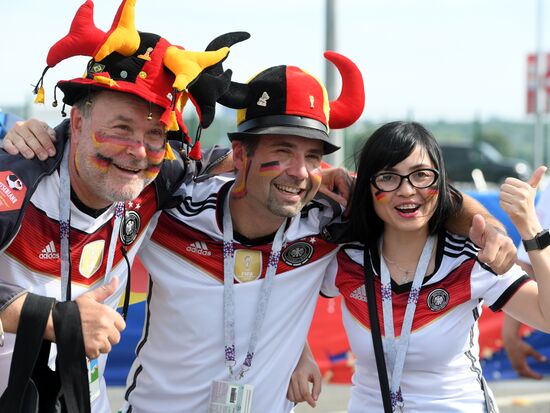 Болельщики перед матчем ЧМ-2018 по футболу между сборными Республики Корея и Германии