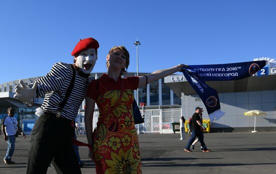 Болельщики перед матчем ЧМ-2018 по футболу между сборными Швейцарии и Коста-Рики