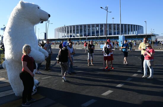 Болельщики перед матчем ЧМ-2018 по футболу между сборными Швейцарии и Коста-Рики