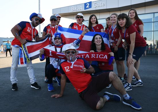 Болельщики перед матчем ЧМ-2018 по футболу между сборными Швейцарии и Коста-Рики
