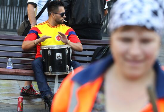 Уборка Никольской улицы в Москве