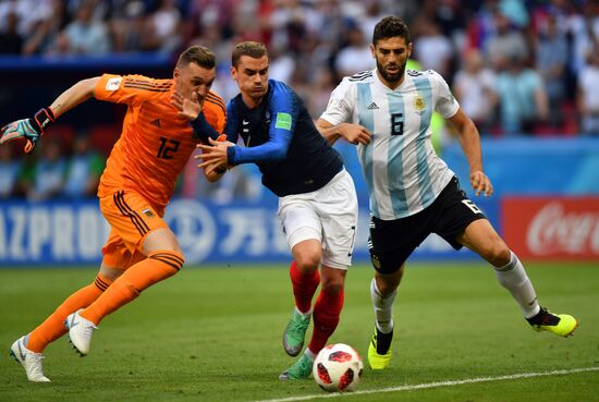 Футбол. ЧМ-2018. Матч Франция - Аргентина