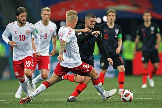 Футбол. ЧМ-2018. Матч Хорватия - Дания