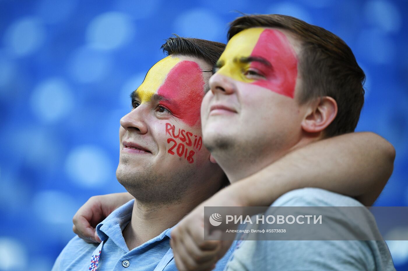 Болельщики перед матчем ЧМ-2018 по футболу между сборными Бельгии и Японии