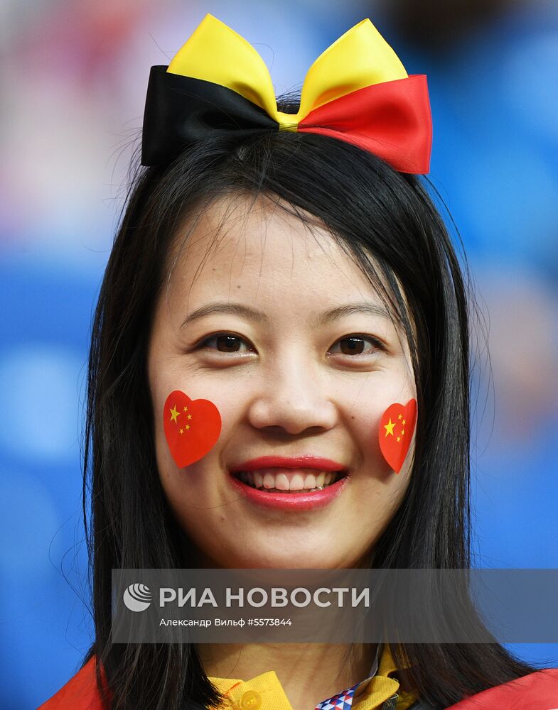 Болельщики перед матчем ЧМ-2018 по футболу между сборными Бельгии и Японии