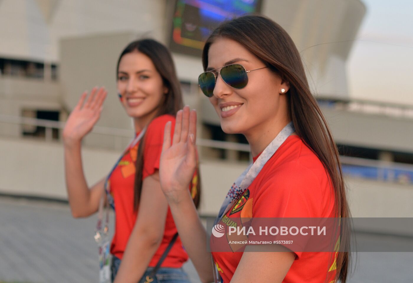 Болельщики перед матчем ЧМ-2018 по футболу между сборными Бельгии и Японии