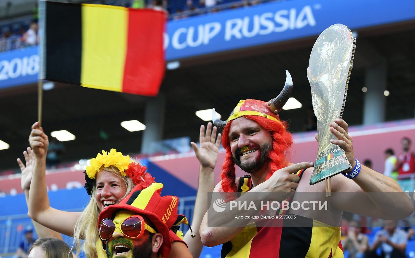 Болельщики сборной Бельгии перед матчем 1/8 финала чемпионата мира по футболу между сборными Бельгии и Японии. Место: Россия, Ростов-на-Дону. Автор: Александр Вильф/РИА Новости. Болельщики перед матчем ЧМ-2018 по футболу между сборными Бельгии и Японии