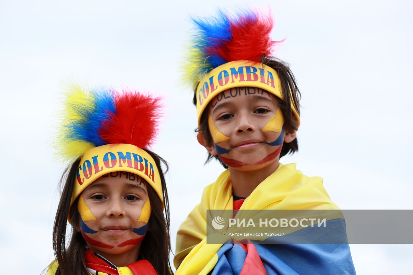 Болельщики перед матчем ЧМ-2018 по футболу между сборными Колумбии и Англии