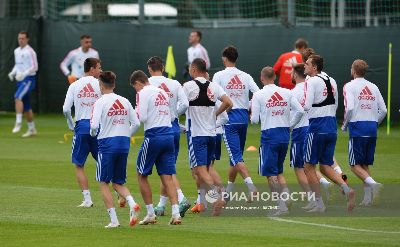 Футбол. ЧМ-2018. Тренировка сборной России