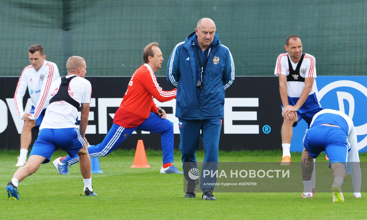 Футбол. ЧМ-2018. Тренировка сборной России