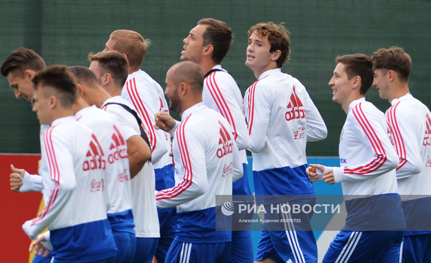 Футбол. ЧМ-2018. Тренировка сборной России