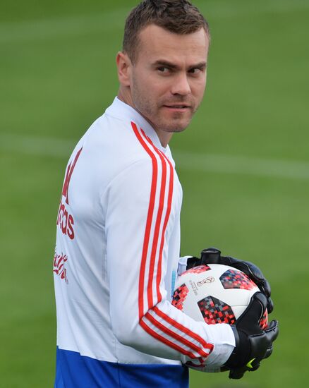 Футбол. ЧМ-2018. Тренировка сборной России