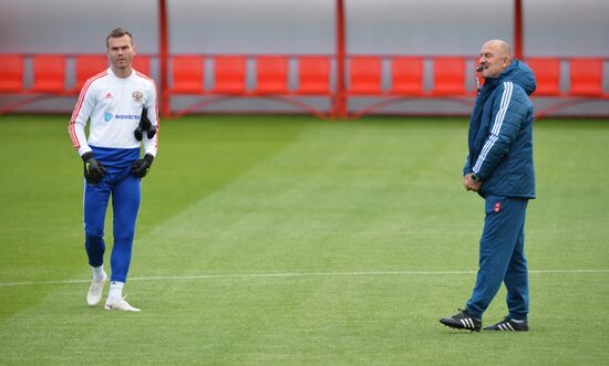 Футбол. ЧМ-2018. Тренировка сборной России