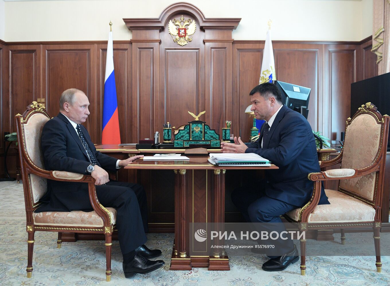 Президент РФ В. Путин встретился с врио губернатора Приморского края А. Тарасенко