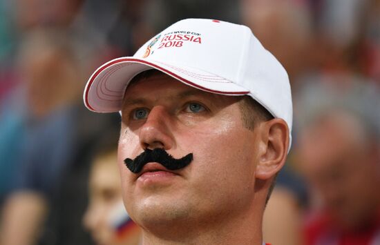 Болельщики перед матчем ЧМ-2018 по футболу между сборными России и Хорватии