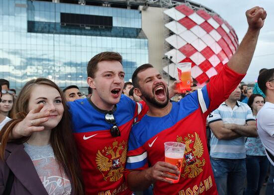 Просмотр матча ЧМ-2018 по футболу между сборными России и Хорватии 