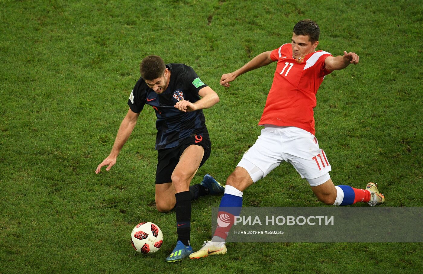 Футбол. ЧМ-2018. Матч Россия - Хорватия