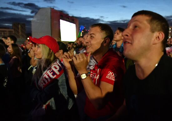 Просмотр матча ЧМ-2018 по футболу между сборными России и Хорватии 