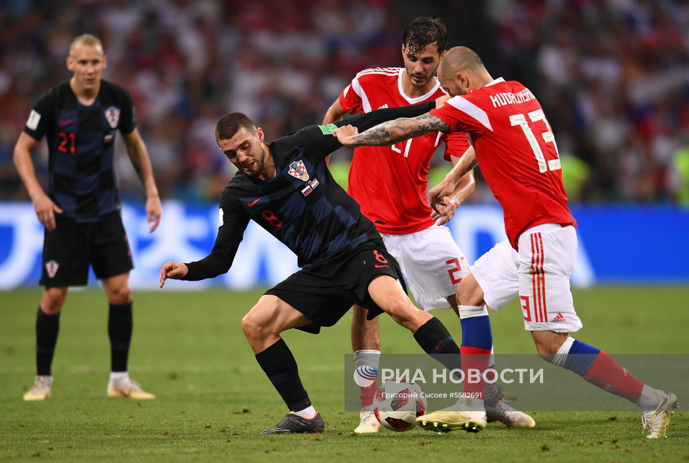 Футбол. ЧМ-2018. Матч Россия - Хорватия