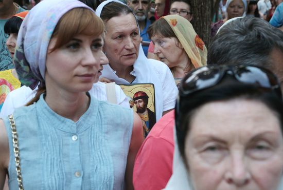 Открытие памятника святым Петру и Февронии в Крыму