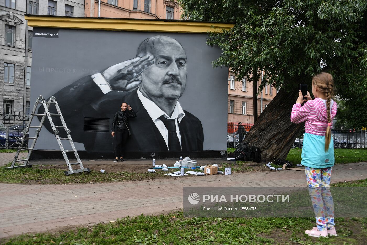 В Санкт-Петербурге перерисовали граффити с С. Черчесовым