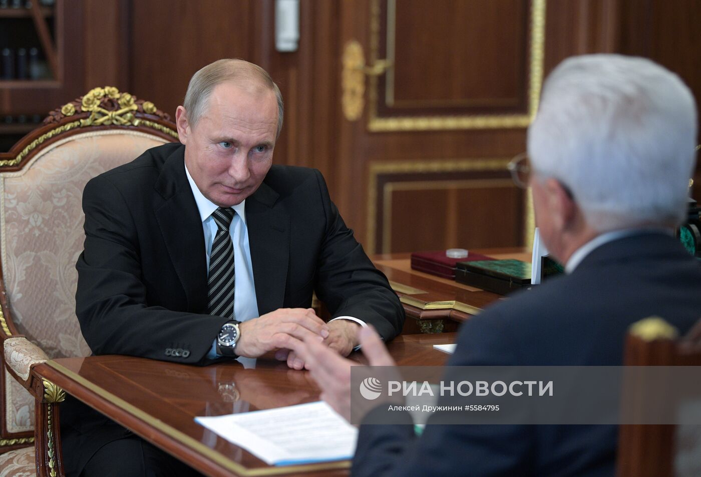 Президент РФ В. Путин встретился с врио главы республики Дагестан В. Васильевым
