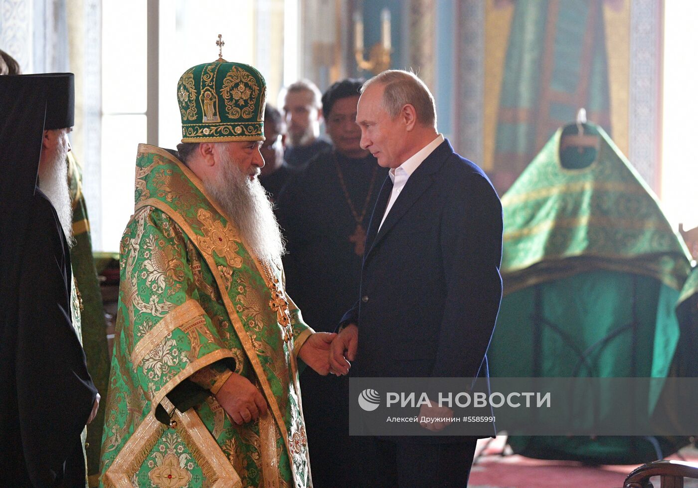 Президент РФ В. Путин посетил Валаамский монастырь