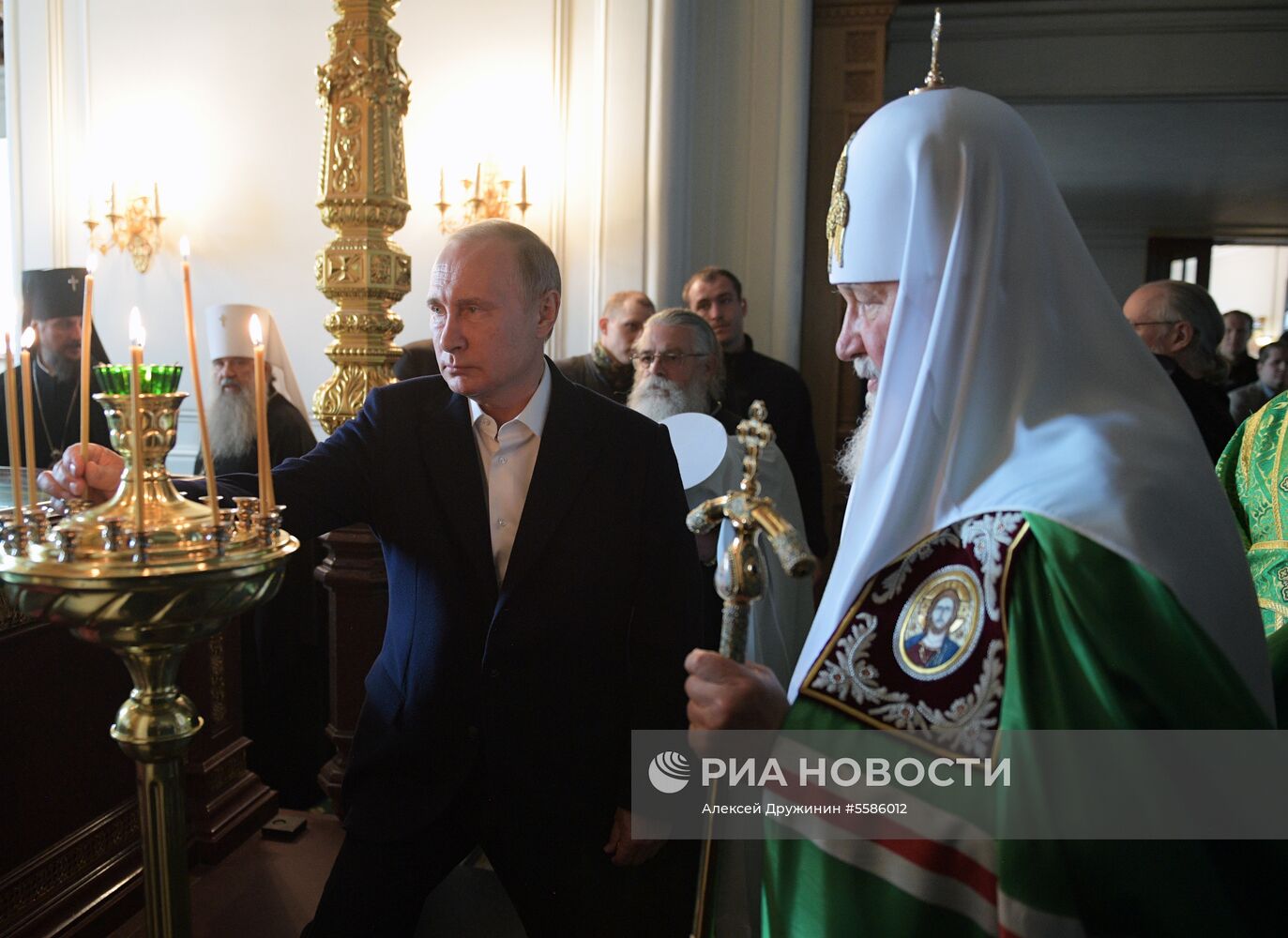 Президент РФ В. Путин посетил Валаамский монастырь