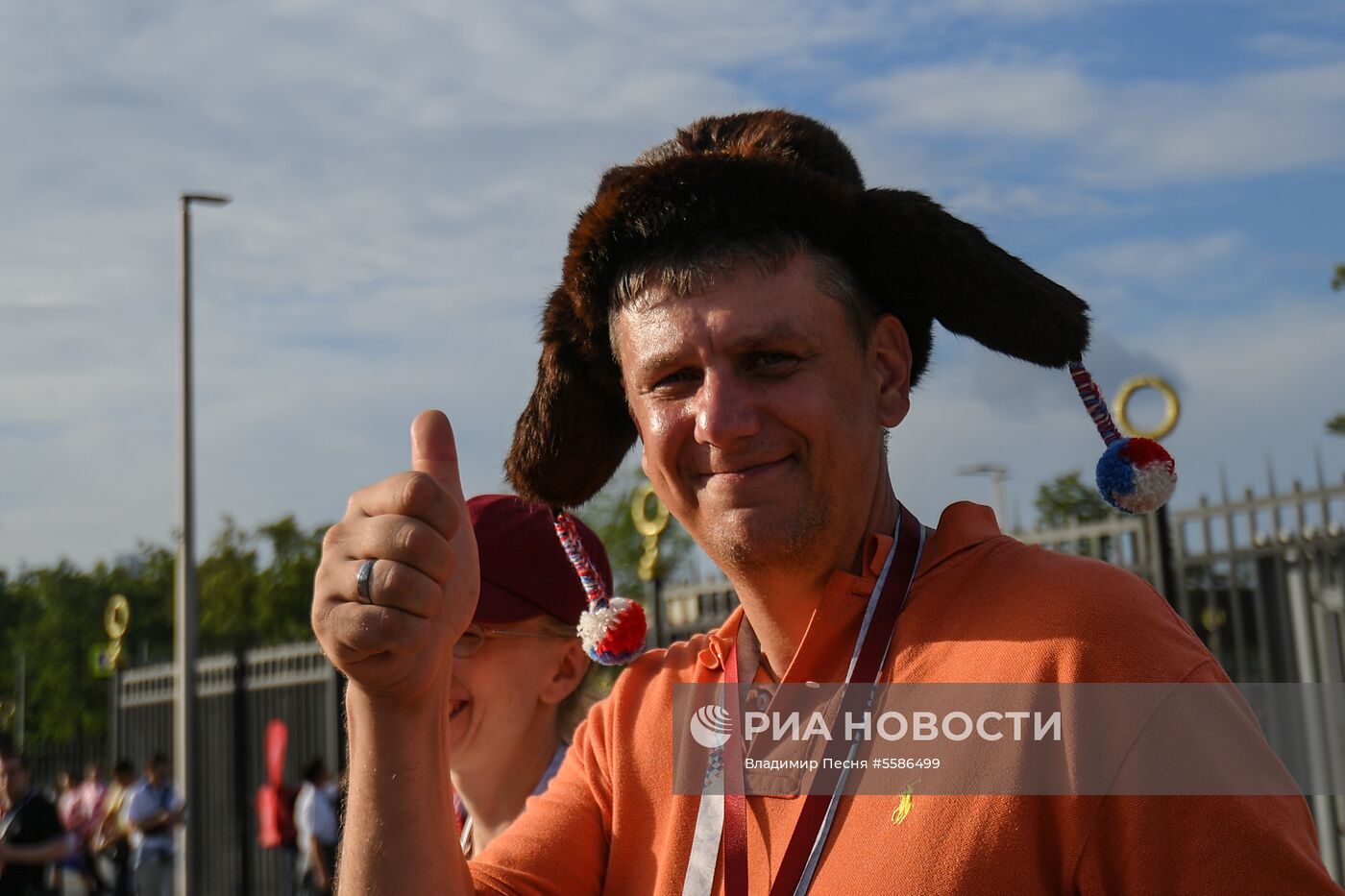 Болельщики перед матчем ЧМ-2018 по футболу между сборными Хорватии и Англии