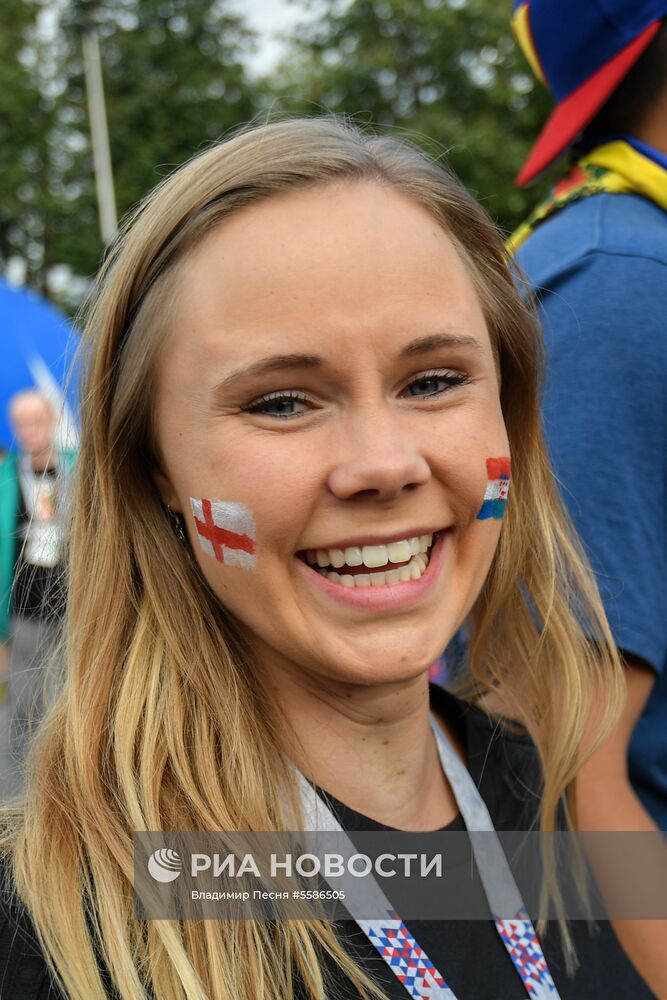 Болельщики перед матчем ЧМ-2018 по футболу между сборными Хорватии и Англии