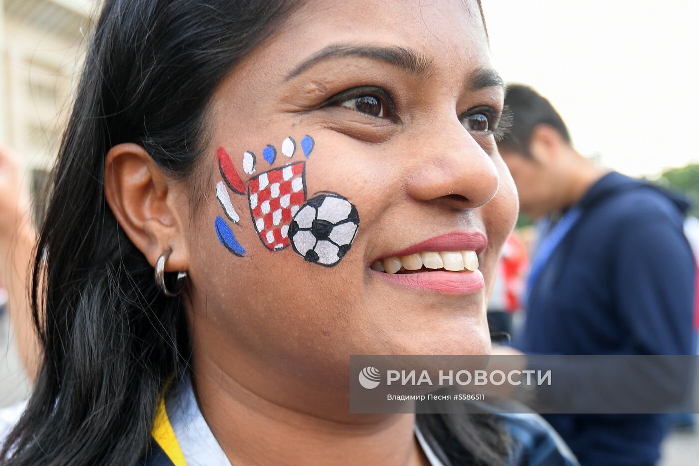 Болельщики перед матчем ЧМ-2018 по футболу между сборными Хорватии и Англии