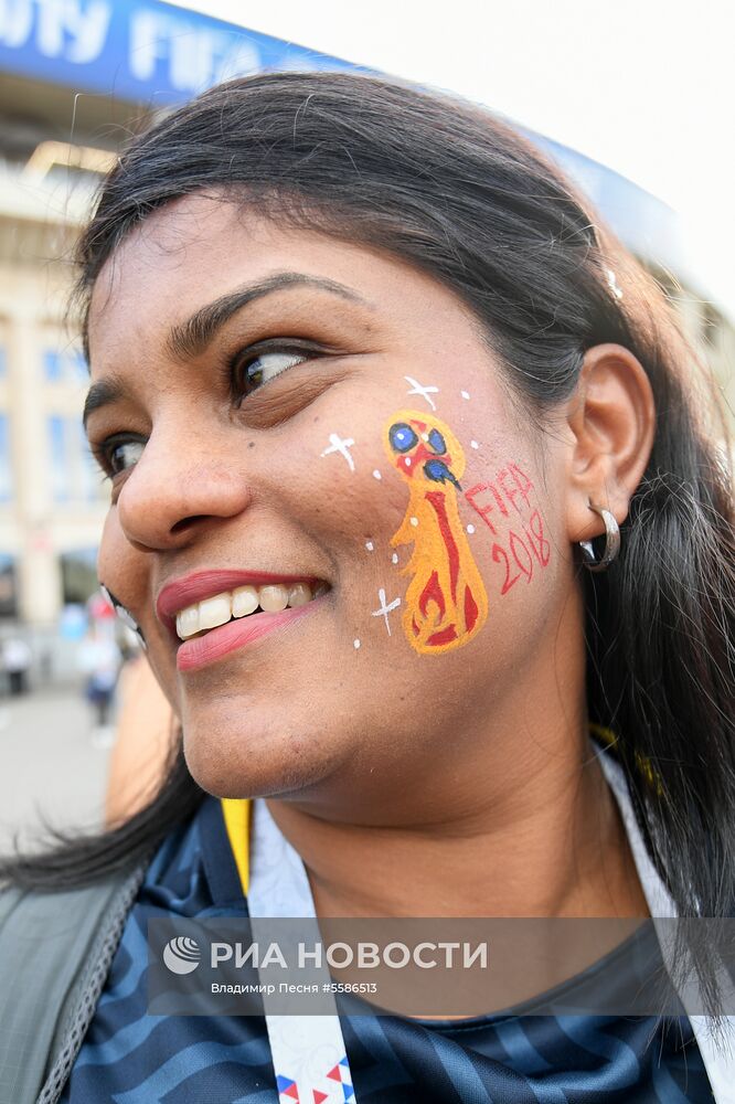 Болельщики перед матчем ЧМ-2018 по футболу между сборными Хорватии и Англии