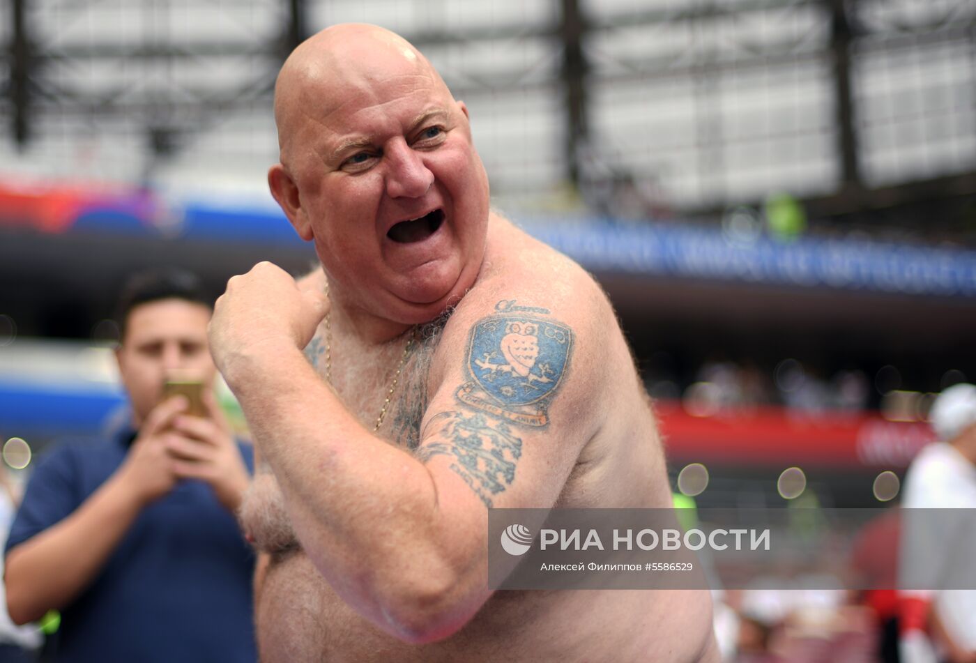 Болельщики перед матчем ЧМ-2018 по футболу между сборными Хорватии и Англии