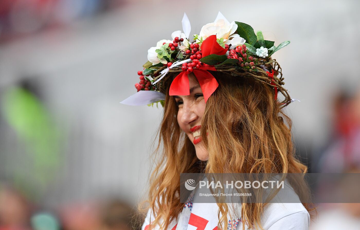 Болельщики перед матчем ЧМ-2018 по футболу между сборными Хорватии и Англии