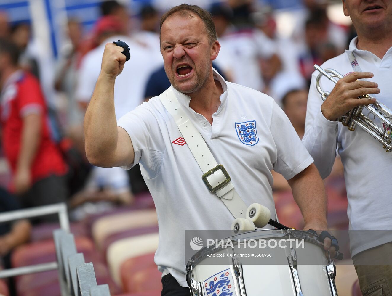 Болельщики перед матчем ЧМ-2018 по футболу между сборными Хорватии и Англии