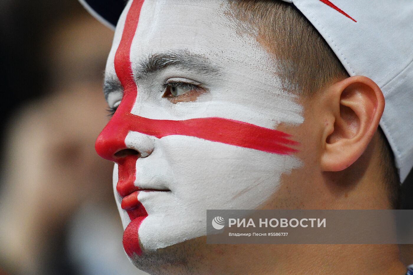 Болельщики перед матчем ЧМ-2018 по футболу между сборными Хорватии и Англии