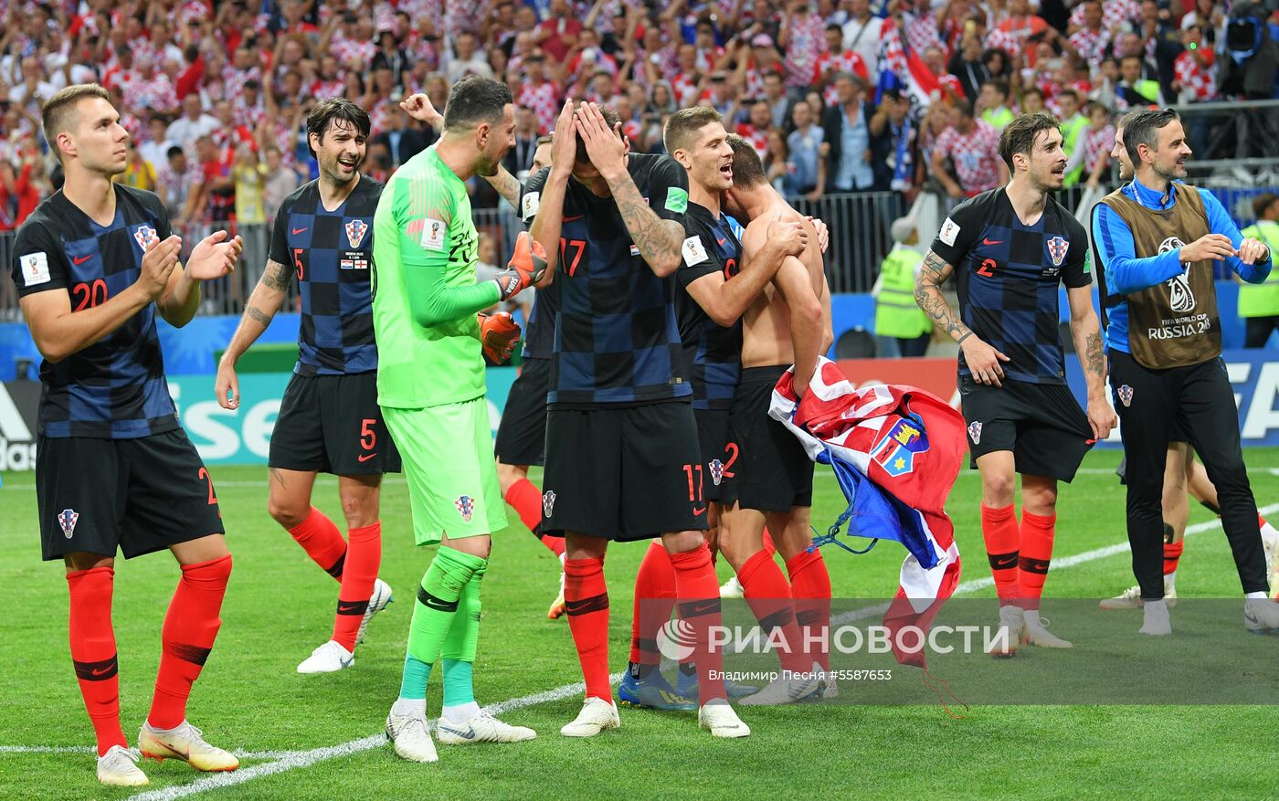 Футбол. ЧМ-2018. Матч Хорватия - Англия