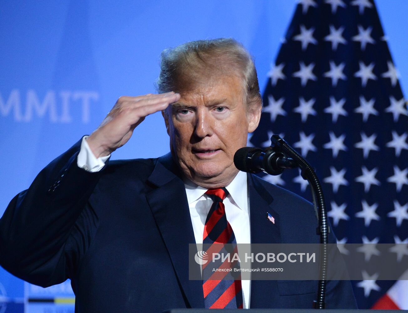 Пресс-конференция президента США Д. Трампа на саммите НАТО