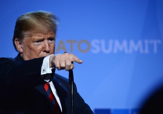 Пресс-конференция президента США Д. Трампа на саммите НАТО