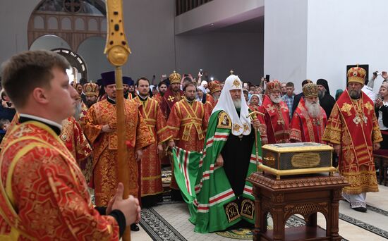 Патриарх Кирилл посетил Алапаевск в рамках мероприятий, посвященных 100-летию расстрела царской семьи