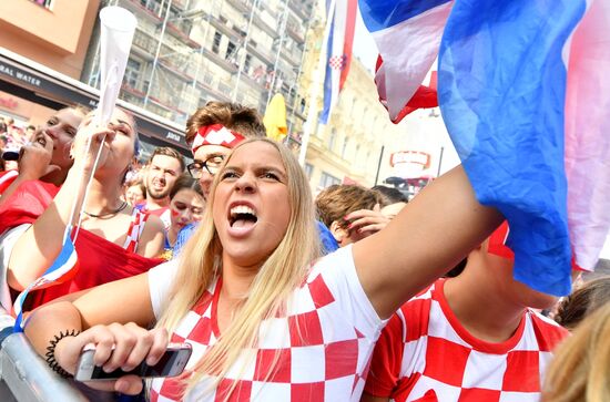 Просмотр финала ЧМ-2018 по футболу в Хорватии