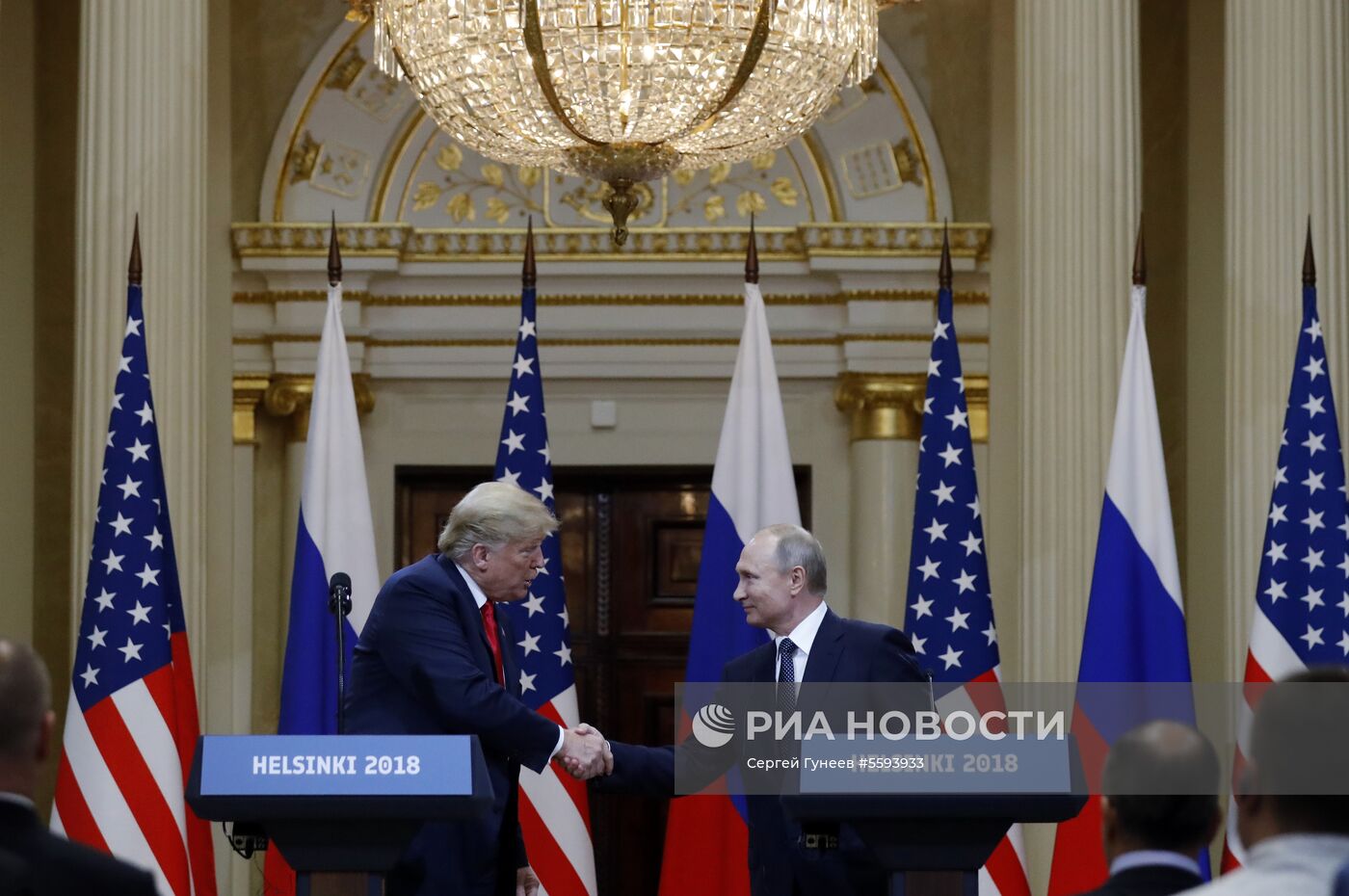 Встреча президента РФ Владимира Путина и президента США Дональда Трампа в Хельсинки
