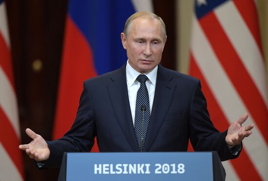 Встреча президента РФ Владимира Путина и президента США Дональда Трампа в Хельсинки