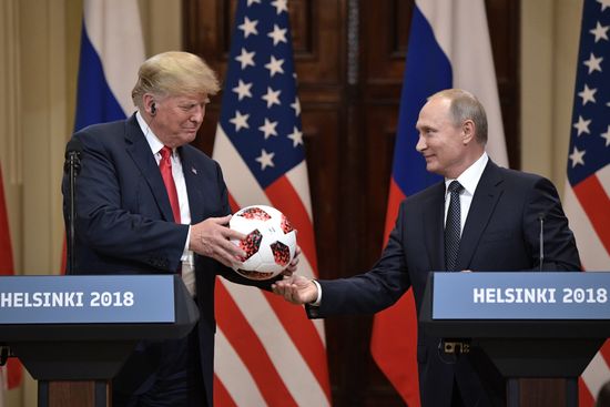 Встреча президента РФ Владимира Путина и президента США Дональда Трампа в Хельсинки