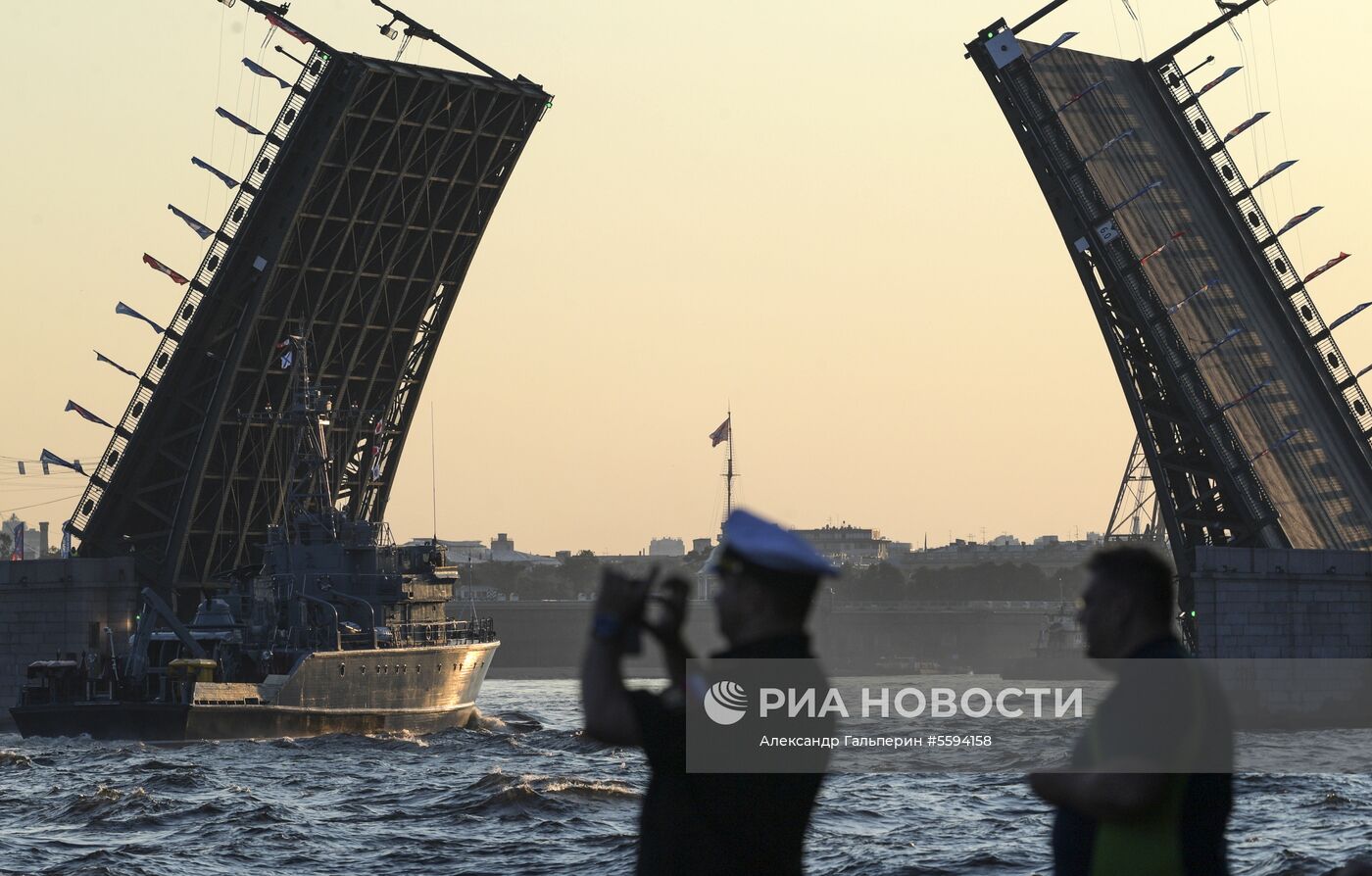 Репетиция парада в честь Дня ВМФ