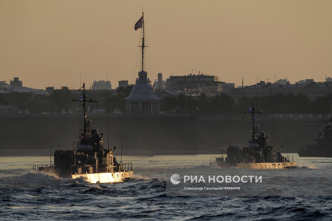 Репетиция парада в честь Дня ВМФ
