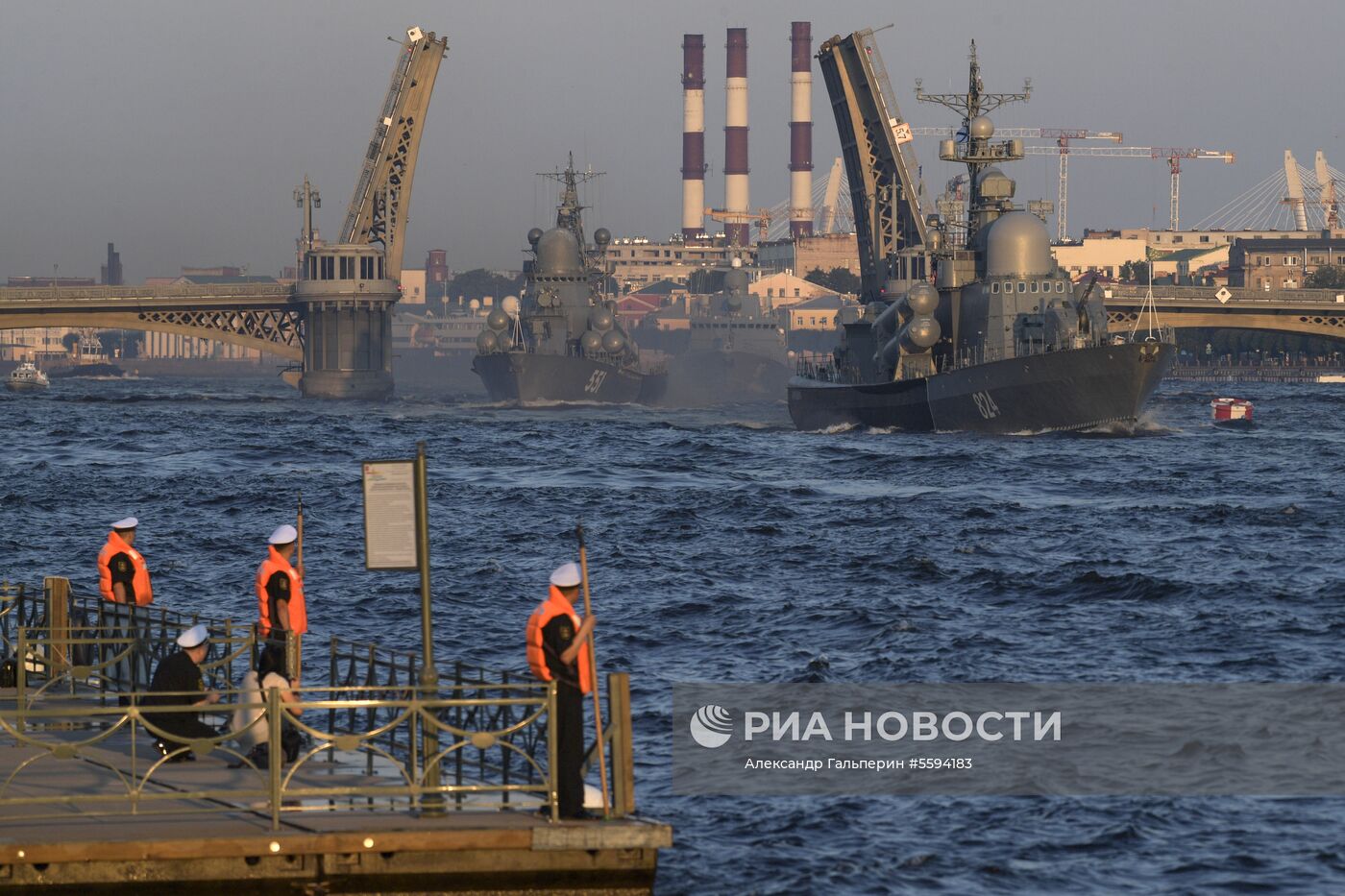 Репетиция парада в честь Дня ВМФ