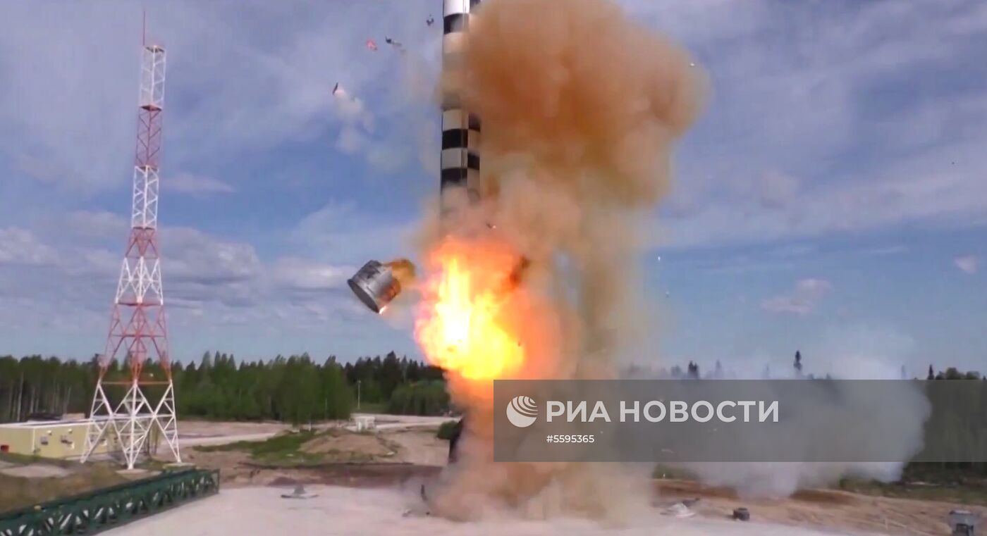 Испытание новой баллистической ракеты «Сармат»