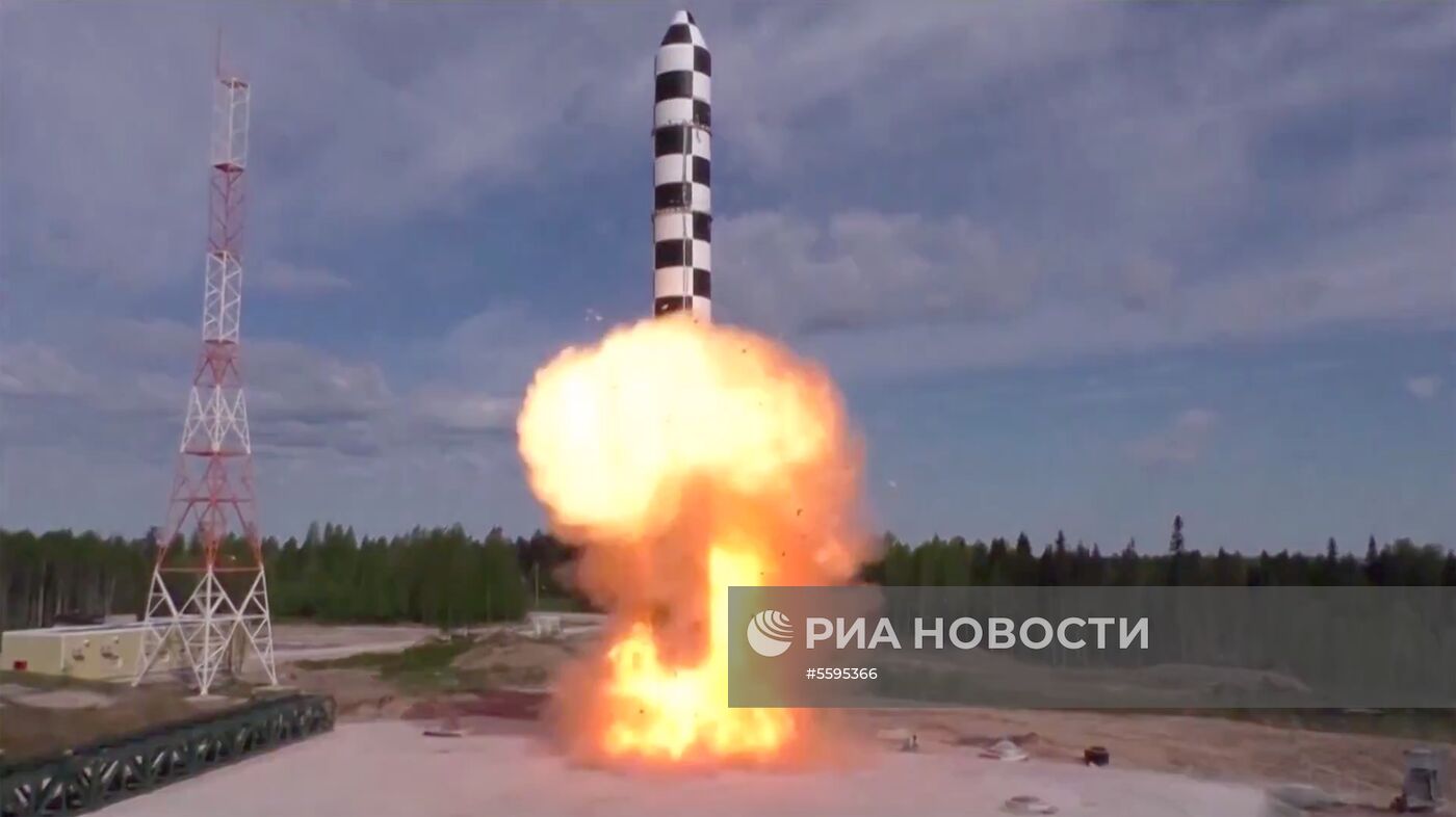 Испытание новой баллистической ракеты «Сармат»